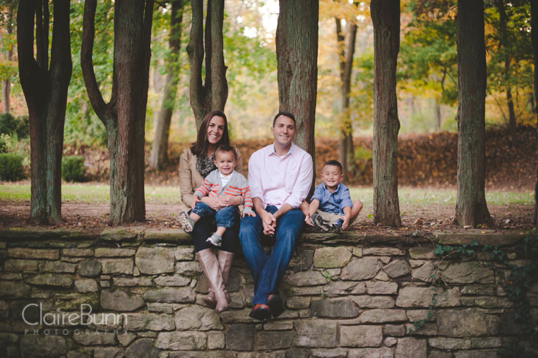 Family of 4 at Ridley Creek State Park