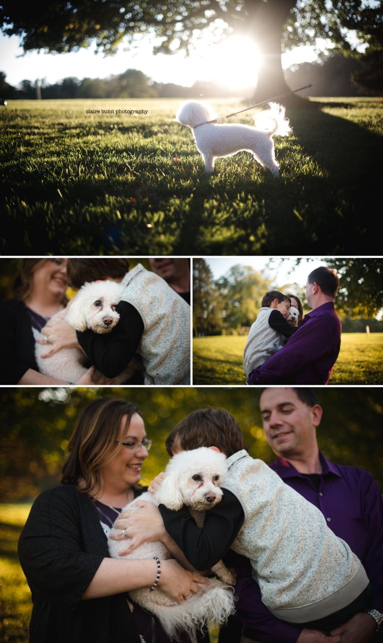 Family photos in Garnet Valley, PA.