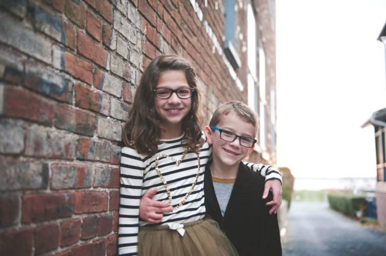 Siblings in Old New Castle, Delaware