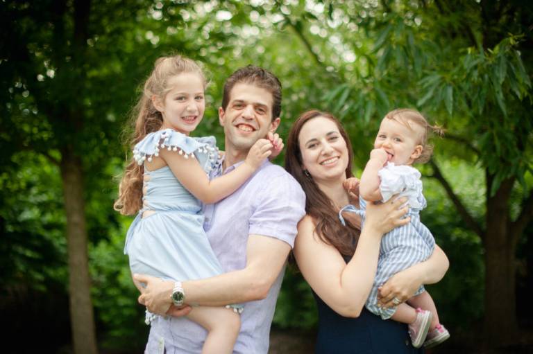 Mom and Dad with two daughters