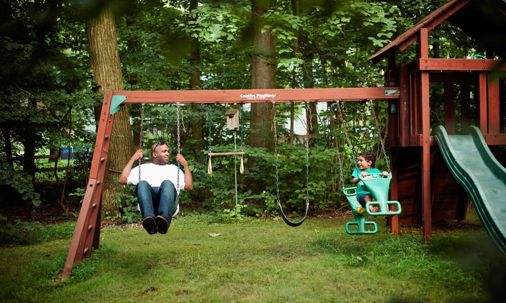Uncle and Nephew swinging
